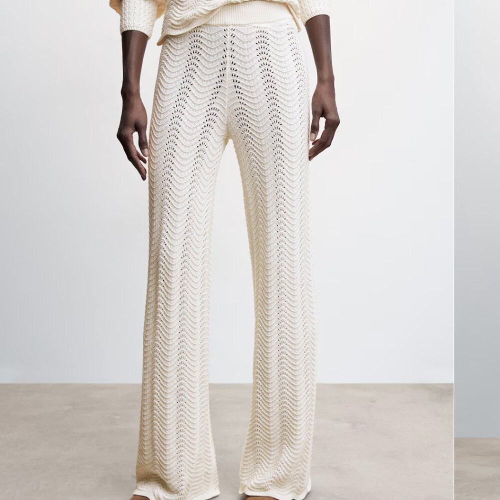 Like New, Mango Openwork knit pants, Tailored to 29" Inseam